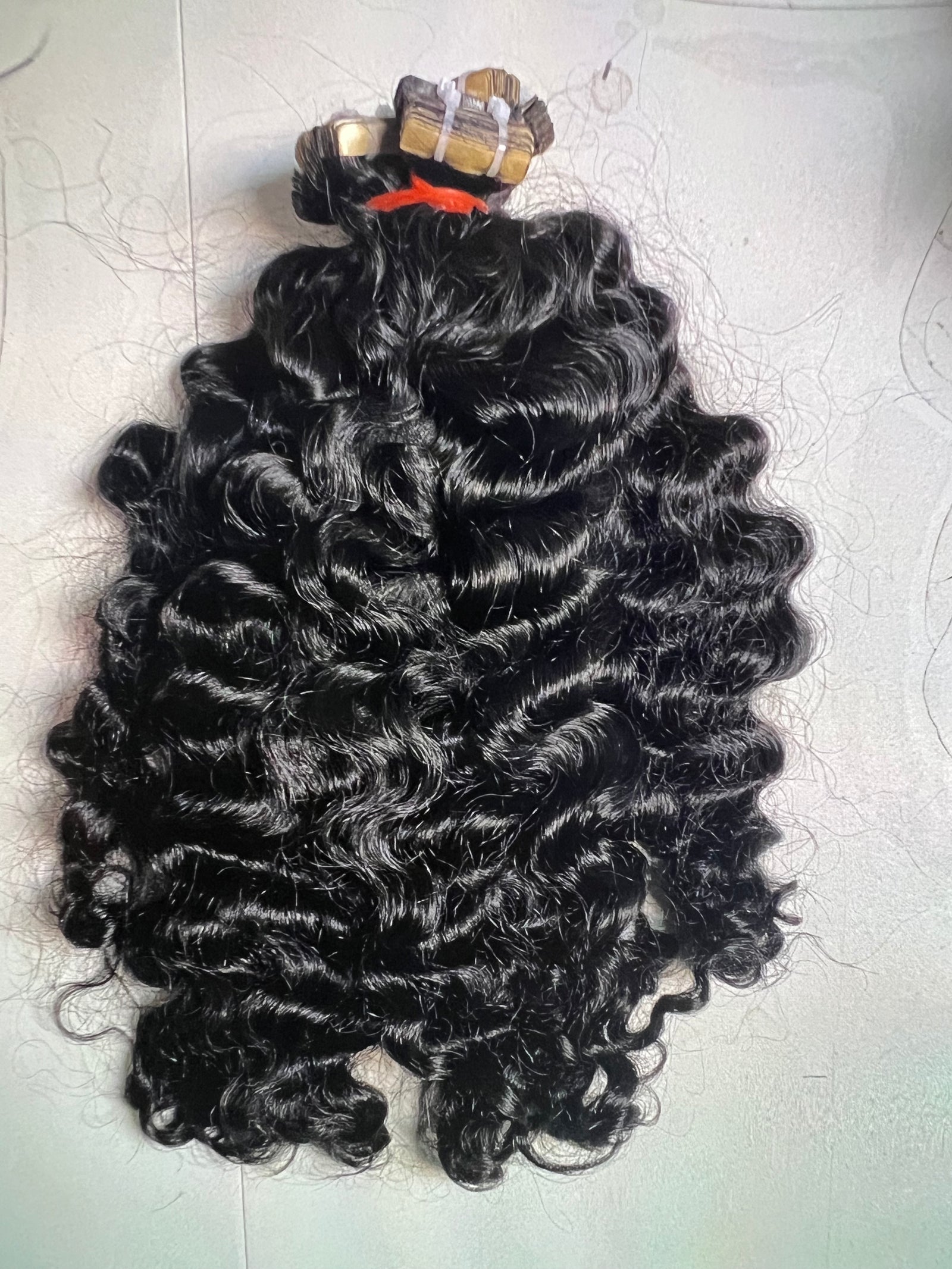 Cambodian curly tape ins
