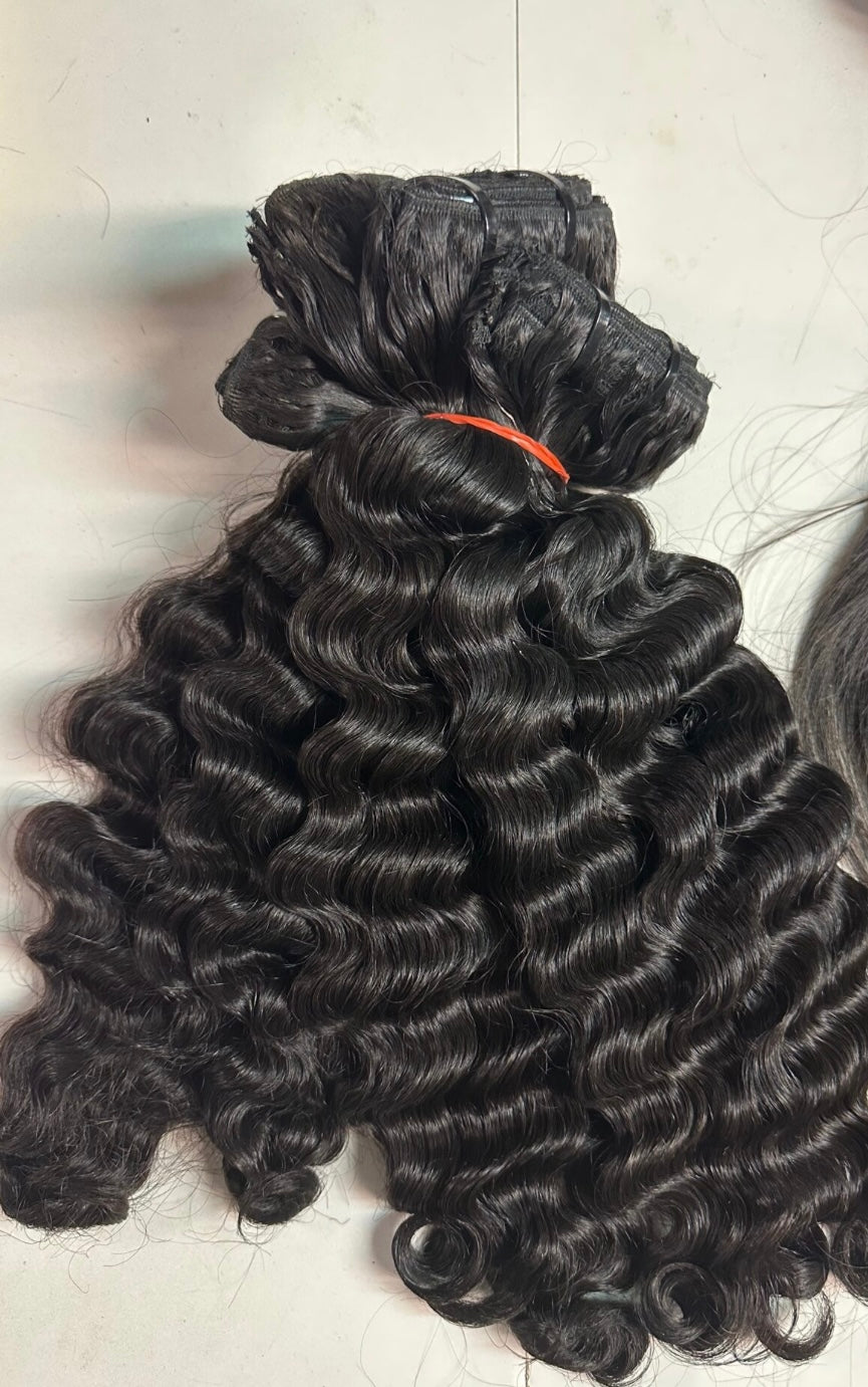 Cambodian Curly Clip In Set