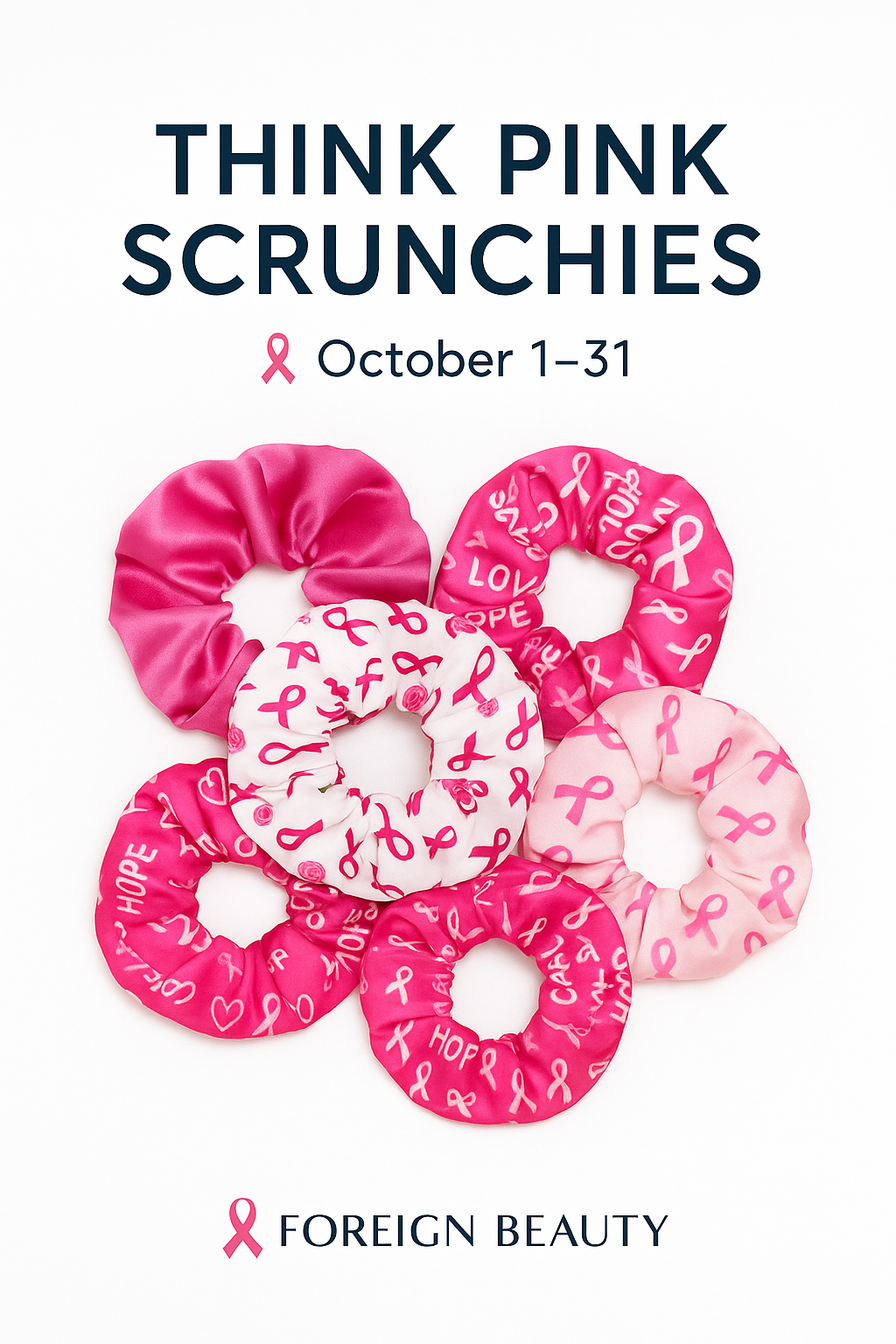 Think Pink Scrunchies